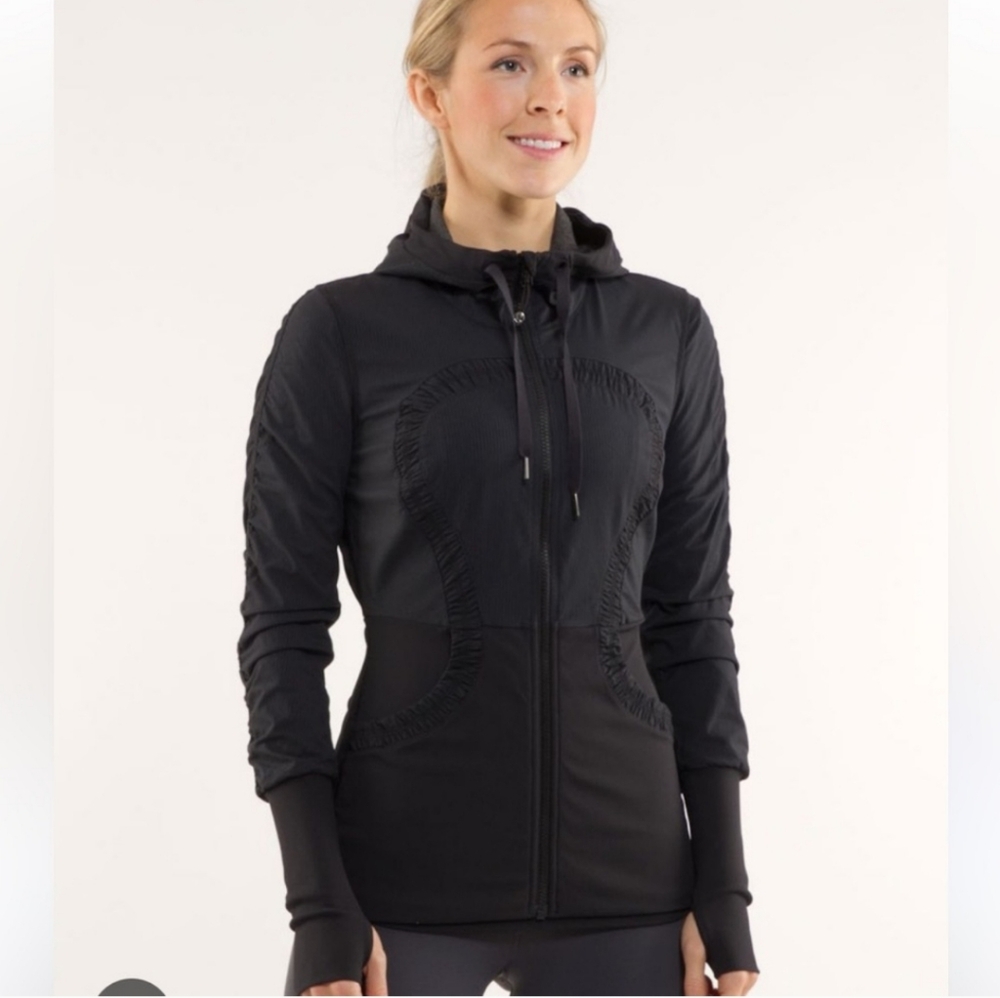 Lululemon Studio Dance Jacket Reversible Black Grey Size 4 - Picture 1 of 14